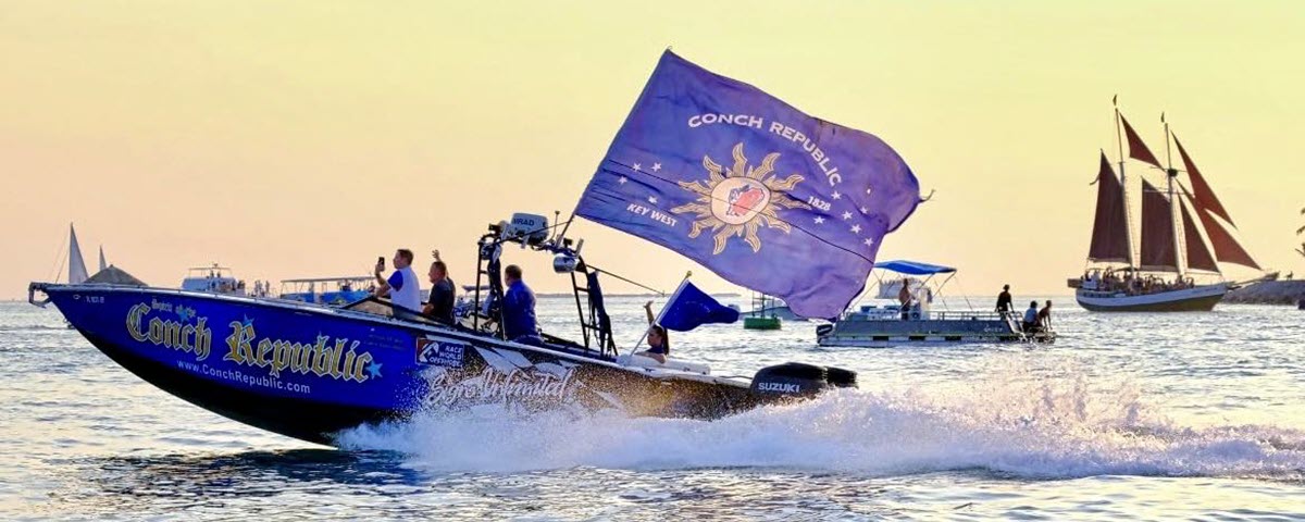 Conch Republic Key West Hat – “We Seceded Where Others Failed” Embroidered, 100% Cotton, Made In USA
