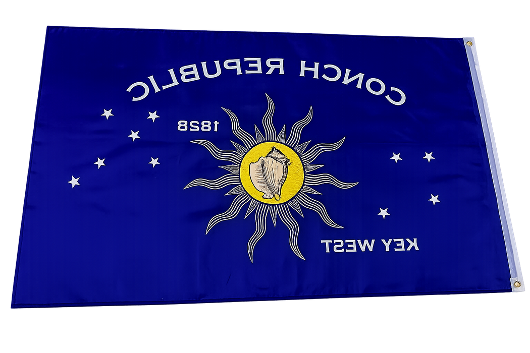 Conch Republic 3x5 Silk Screen Printed Independence Flag from Key West, Florida
