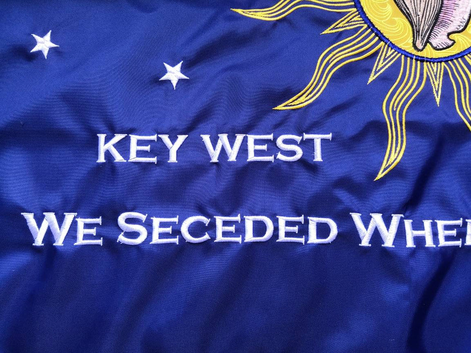 Ceremonial / Parade Massive 4 ft. x 6 ft. Embroidered Key West Conch Republic Double-Sided Heavy Duty 300D Nylon Flag